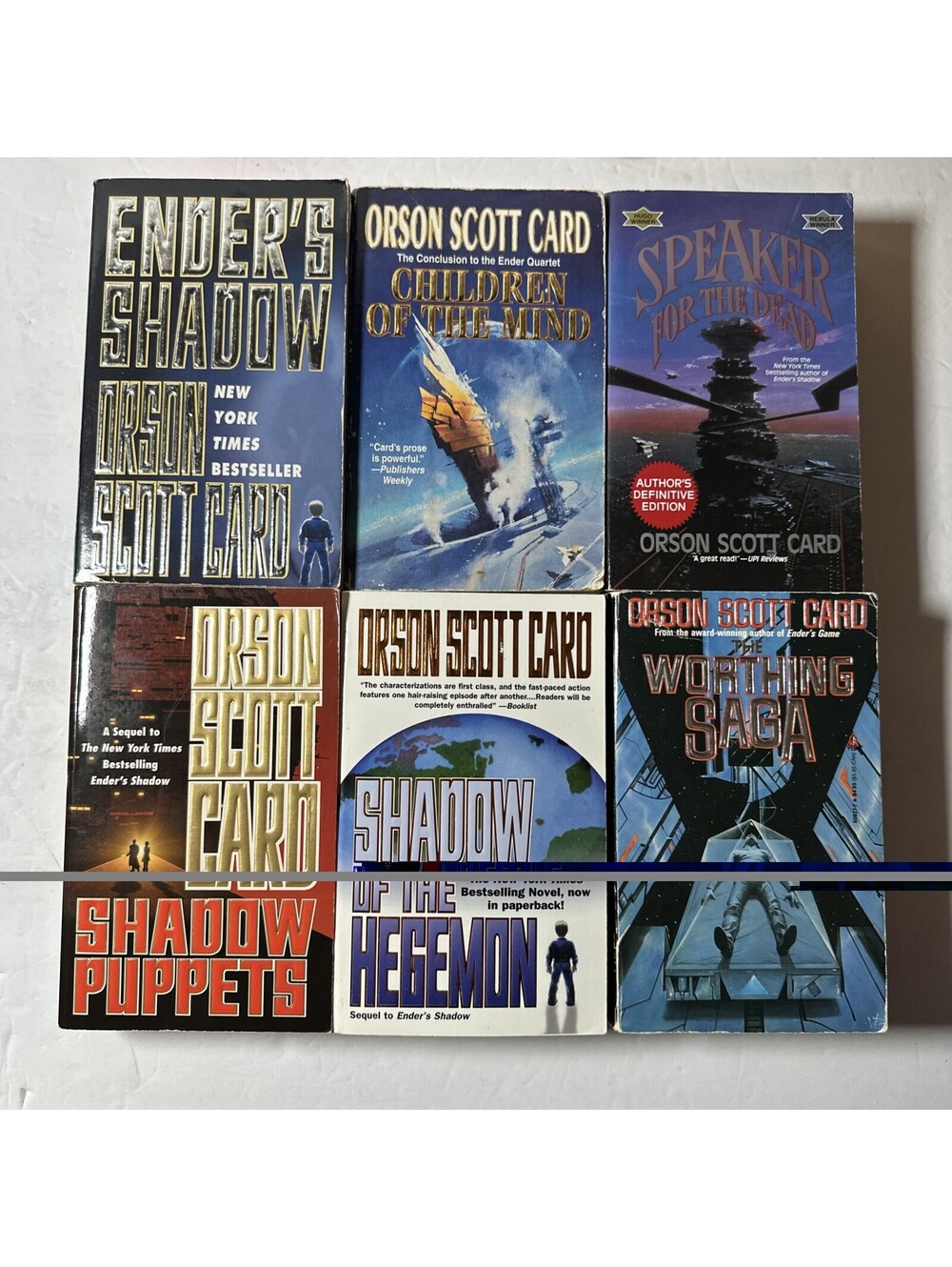 Orson Scott Card 6 Paperback Book Lot Enders Shadow Speaker for the Dead Sci Fi